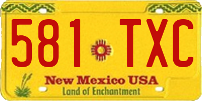 NM license plate 581TXC