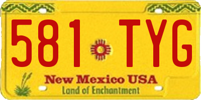 NM license plate 581TYG
