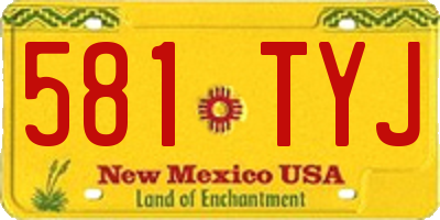 NM license plate 581TYJ