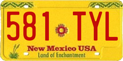 NM license plate 581TYL
