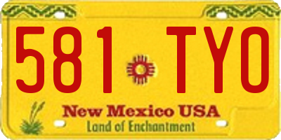 NM license plate 581TYO