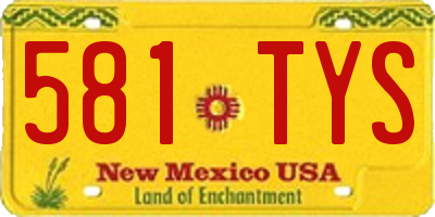 NM license plate 581TYS