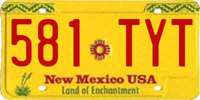 NM license plate 581TYT