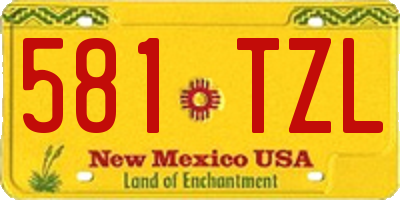 NM license plate 581TZL