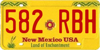 NM license plate 582RBH