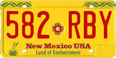 NM license plate 582RBY