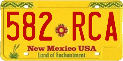 NM license plate 582RCA