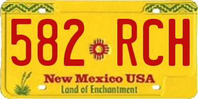 NM license plate 582RCH