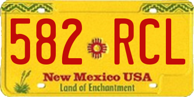 NM license plate 582RCL