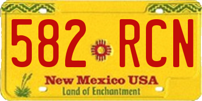 NM license plate 582RCN