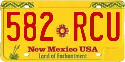 NM license plate 582RCU