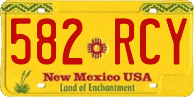NM license plate 582RCY