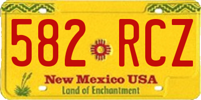 NM license plate 582RCZ