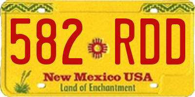 NM license plate 582RDD