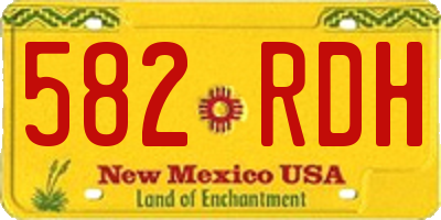 NM license plate 582RDH