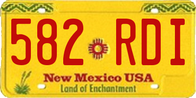 NM license plate 582RDI