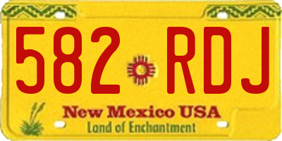 NM license plate 582RDJ
