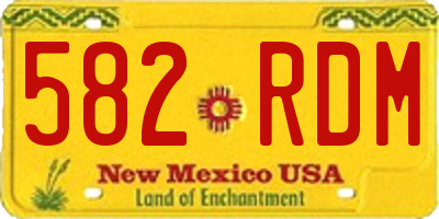 NM license plate 582RDM