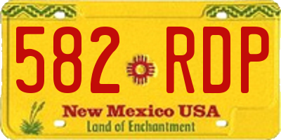NM license plate 582RDP