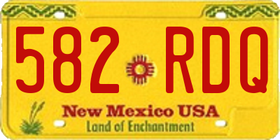 NM license plate 582RDQ