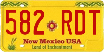 NM license plate 582RDT