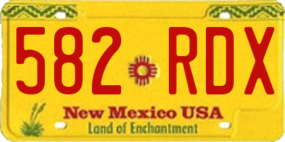 NM license plate 582RDX