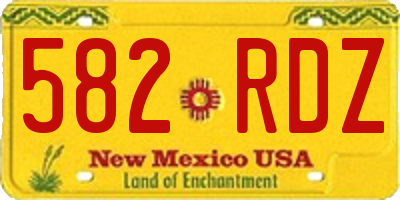 NM license plate 582RDZ
