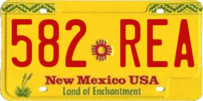NM license plate 582REA