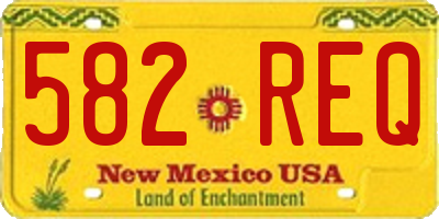 NM license plate 582REQ