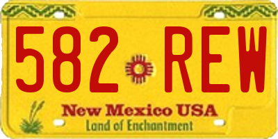NM license plate 582REW