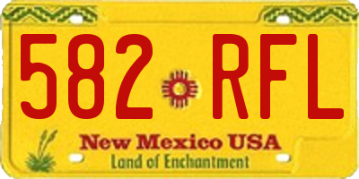 NM license plate 582RFL