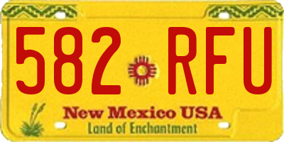 NM license plate 582RFU
