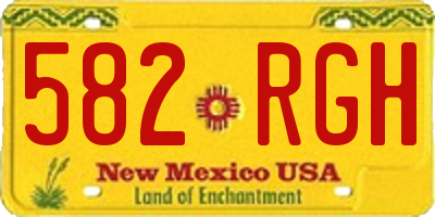 NM license plate 582RGH