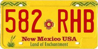 NM license plate 582RHB