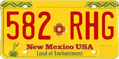 NM license plate 582RHG