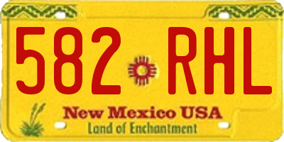 NM license plate 582RHL