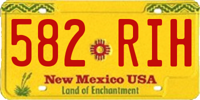 NM license plate 582RIH