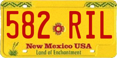 NM license plate 582RIL