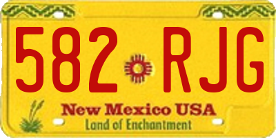 NM license plate 582RJG