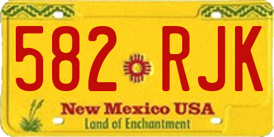 NM license plate 582RJK