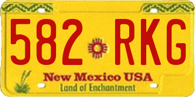 NM license plate 582RKG