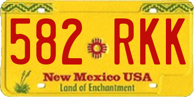 NM license plate 582RKK
