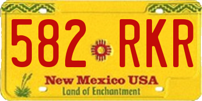 NM license plate 582RKR