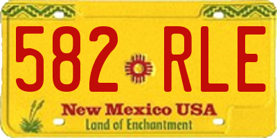 NM license plate 582RLE