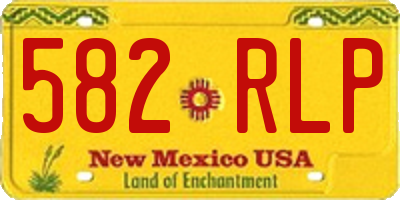 NM license plate 582RLP