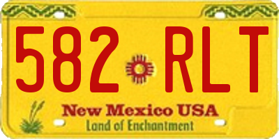 NM license plate 582RLT