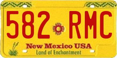 NM license plate 582RMC