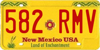 NM license plate 582RMV