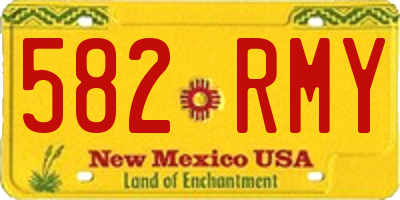 NM license plate 582RMY