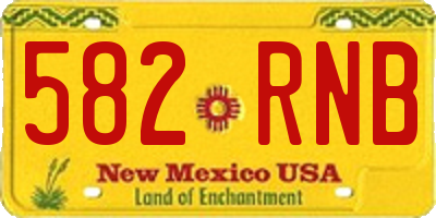 NM license plate 582RNB